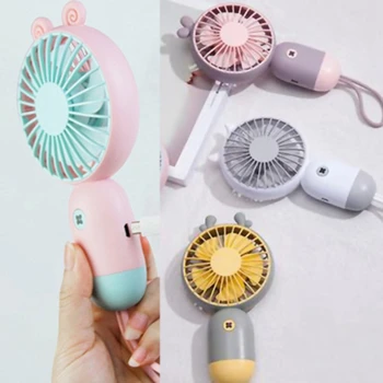 

Mini Fan Powerful Small Personal Portable Fan Speed Adjustable USB Rechargeable Pocket Fan for Home Office