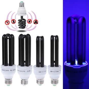 

13-40W E27 220V 12V Spiral Mosquito Killer Lamp Fluorescent Detect Ultraviolet Black Light UV Lamp BLB CFL Insect Fly Lure Lamps