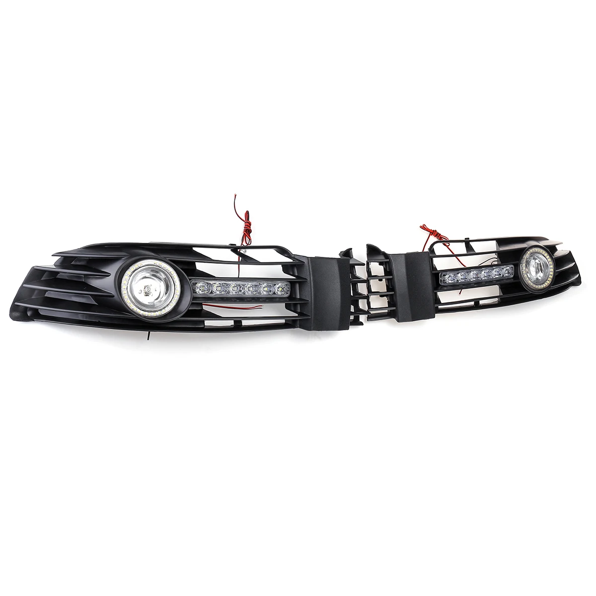 Пара замена для VW для PASSAT B5.0 2001-2005 передняя решетка ангельские глазки круг Противотуманные фары лампы Нижний Бампер грили DRL 6LED