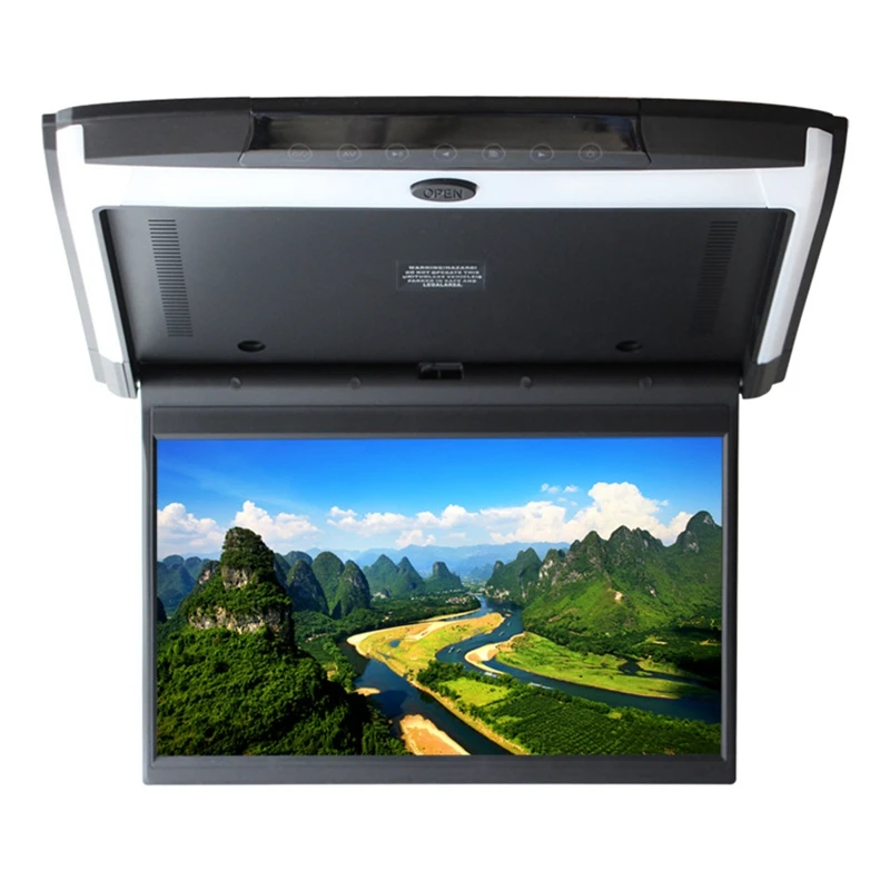 11,6 дюймовый автомобильный HD цифровой ЖК-дисплей вращающийся экран потолочный дисплей MP5 Дисплей HDMI TF SD карта плеер - Цвет: Black