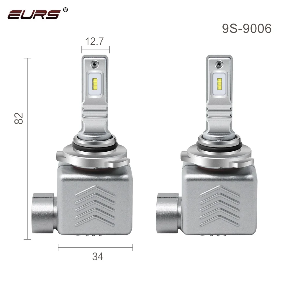 EURS 2 шт. 9S H4 40 Вт 6000LM светодиодный H7 H1 H11 H3 9005 9006 9012 высокого Мощность автомобиль