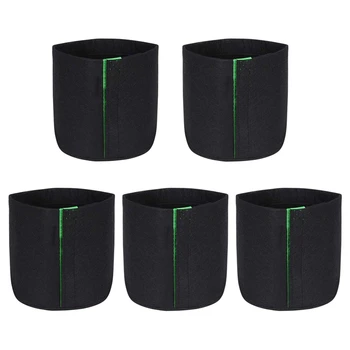 

Transplanter Grow Bag,5-Pack Plant Growth Pouch with Self-Contained Sides for Transplant Indoor and Outdoor Gardens