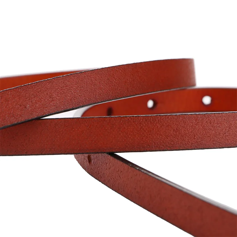 Женский ремень из 100% натуральной воловьей кожи с гладкой пряжкой|Женские ремни| |