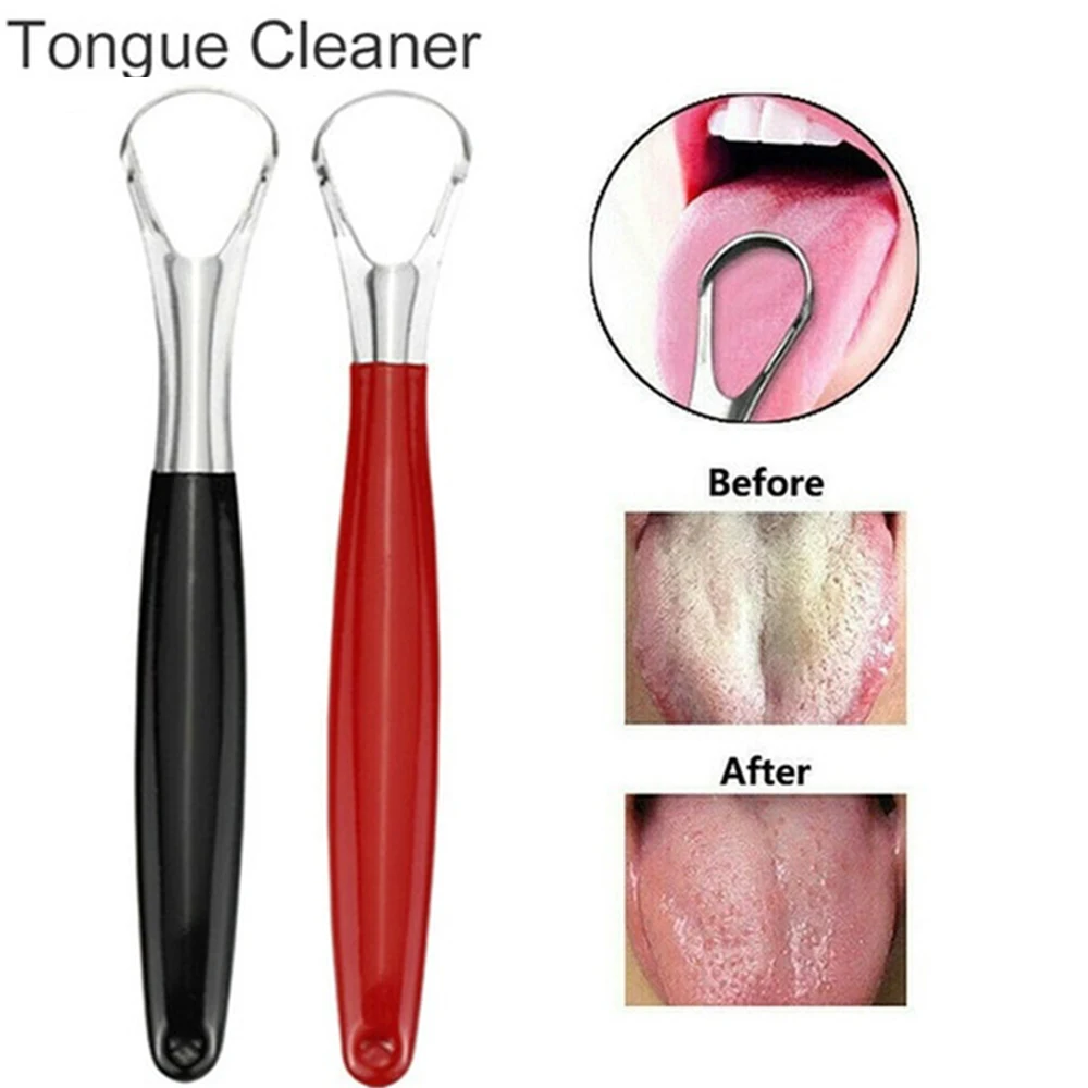 Портативный многоразовый скребок для языка из нержавеющей стали, очиститель для полости рта, свежий охладитель, щетка для уборки, для взрослых, гигиена полости рта, уход