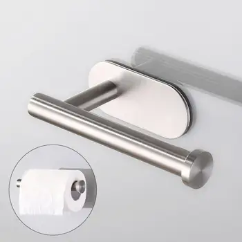 

Wall Mount Toilet Paper Holder Stainless Steel Bathroom Kitchen Roll Paper Tissue Towel Rack Holders Accessories #