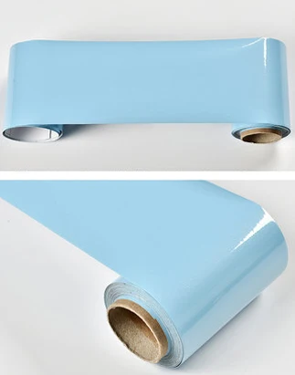 5 м* 10 см мраморный бордюр наклейки ПВХ самоклеющиеся декоративные линии талии водонепроницаемый граница обоев подоконник напольные наклейки - Цвет: Shiny Light Blue