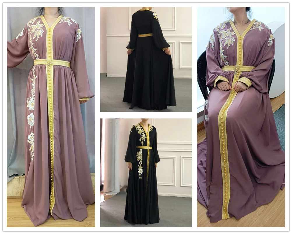 formal evening dresses Bbonlinedress Moroccan Caftan Evening Dresses Embroidery Appliques Long Casual Women Dress Arabic Muslim Plus Size Party Robe evening maxi dresses