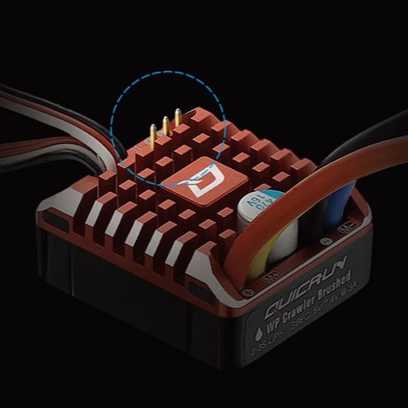 HOBBYWING RC автомобиль QuicRun 1080 Водонепроницаемый Cool Run 80A матовый ESC подъем