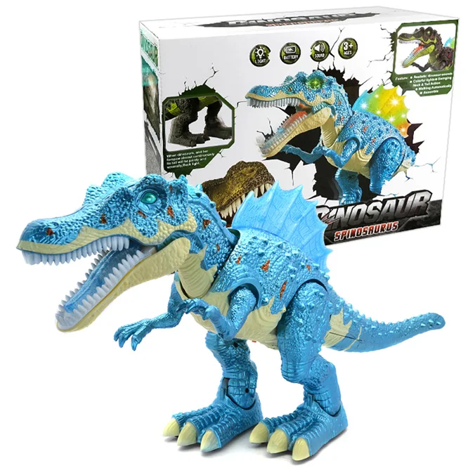 Динозавр RC большой размер 51 см Дикая Жизнь Электрический ходьба и звук Dinobot игрушка модель экшн дети мальчик подарок игрушки - Цвет: Blue Retail Box