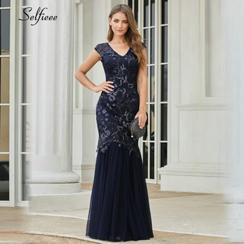 

Sparkle Maxi Dress Sequined V-Neck Sleeveless Ladies Navy Blue Bodycon Dress Women Elegant Party Dress Vestidos De Festa 2020
