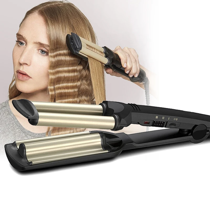 Gemengd achtergrond Belang Kemei Haar Krultang Professionele 3 Vaten Grote Golf Krultang Krimpen Ijzer  Pluizige Rollen Loempia Haar Volume Styling Tools - AliExpress Schoonheid