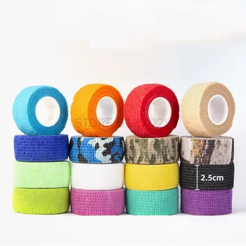 

5pcs Sport Self Adhesive Elastic Bandage Wrap Tape 2.5cm X 4.5m Elastoplast For Knee Support Pads Finger Ankle Palm Shoulder