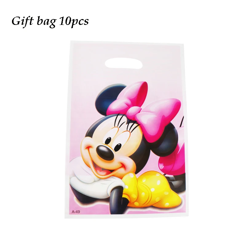 Gift gift 10pcs 02 Минни Маус День Рождения украшения детские одноразовые скатерти чашки тарелки подарок пользу красная посуда baby shower событие девушка - Цвет: Gift gift 10pcs 02