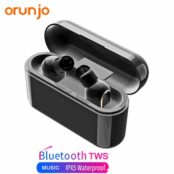 

Orunjo K02 TWS Bluetooth Earphone 5.0 Mini Earbuds Wireless Headset Stereo Sports Earphones With Charging Box For IOS Android