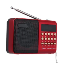 Мини-портативное радио FM MP3-плеер портативное цифровое радио с tf-картой U диск воспроизведение встроенный динамик 3,5 мм разъем для наушников красный