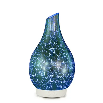 

3D Glass Aromatherapy Humidifier Air Ultrasonic Essential Oil Aroma Diffuser with Led Lamp for Home Office Yago 100ml