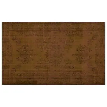 

Handmade Brown Vintage Overdyed Turkish Area Rug 177x283 Cm-5'10''X9'3''