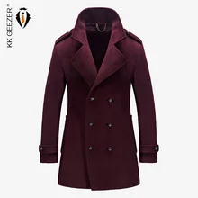 Мужское пальто Зимняя шерсть Мужские куртки и пальто Известный бренд Повседневная Высококачественная мужская парка Фланелевая мода Шерстяное британское деловое длиннее кашемировое полупальто Свадебное пальто
