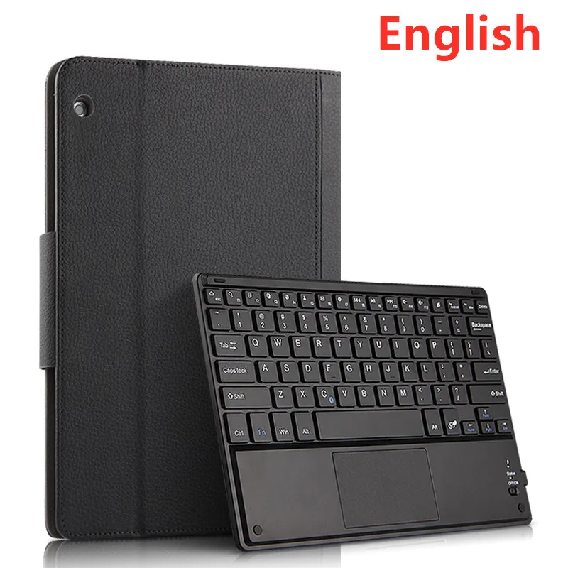 black English Чехол для lenovo Tab M10 TB-X605L X605F i TB-X505L 10,1, защитный чехол с Bluetooth клавиатурой, защитный чехол из искусственной кожи для планшета M10 10,1" - Цвет: black English