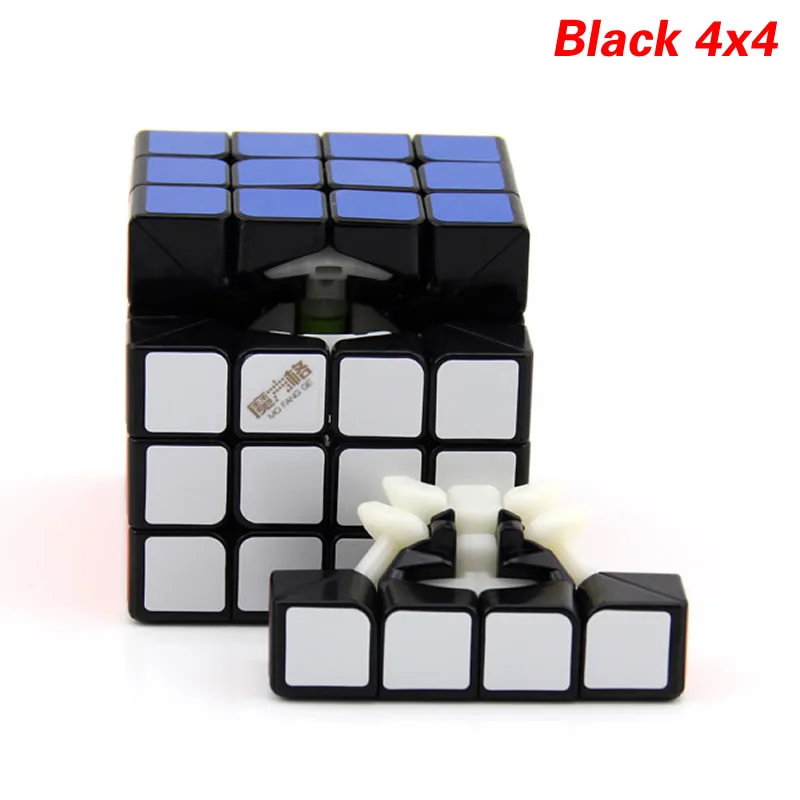 Black QiYi Магнитный Wuque Mini 4x4x4 магический куб MoFangGe XMD магниты 4x4 скоростные скрученные головоломки Развивающие игрушки для детей - Цвет: Black