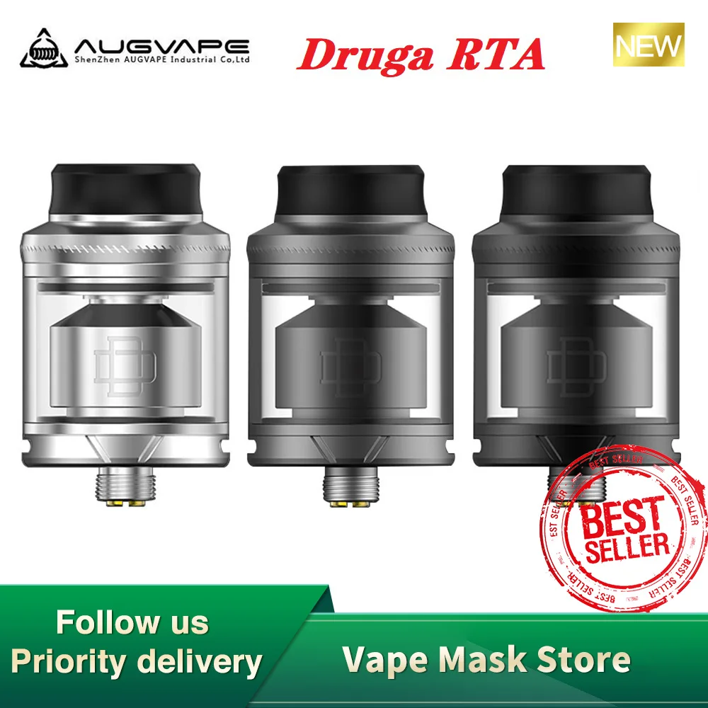Оригинальный испаритель AUGVAPE Druga RTA 2 4 мл/3 5 мл для электронной сигареты с резьбой