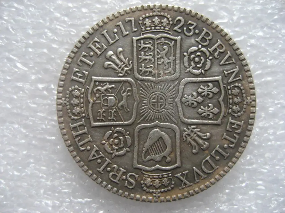 Копия шиллинга, монета Великобритании 1723