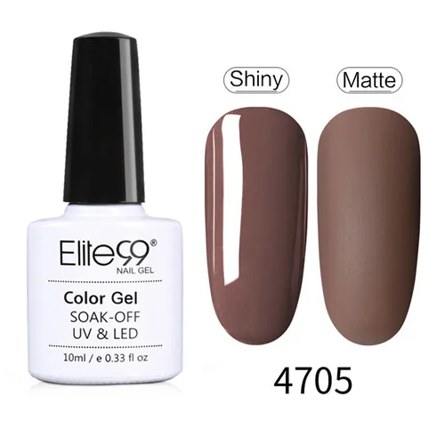 Elite99 Гель-лак для ногтей Гибридный Vernis все для маникюра гель лак верхнее Базовое покрытие праймер для ногтей лак УФ светодиодный Гель-лак для ногтей - Цвет: 4705