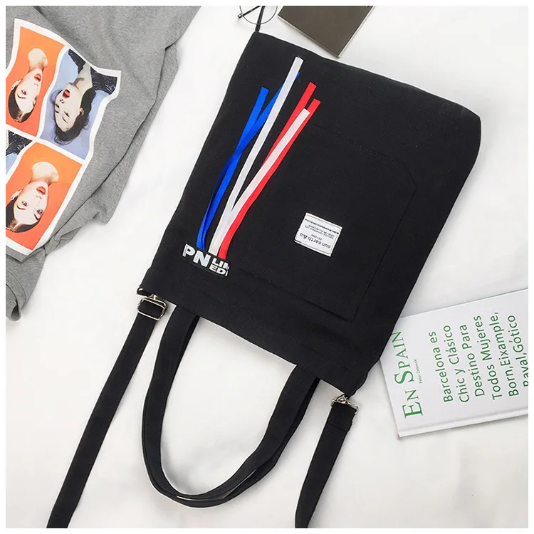 Micro for New Style Korean-style Canvas Messenger Bag Women's Deconstructable Strap Harajuku-Style Student Literature And Art Ve