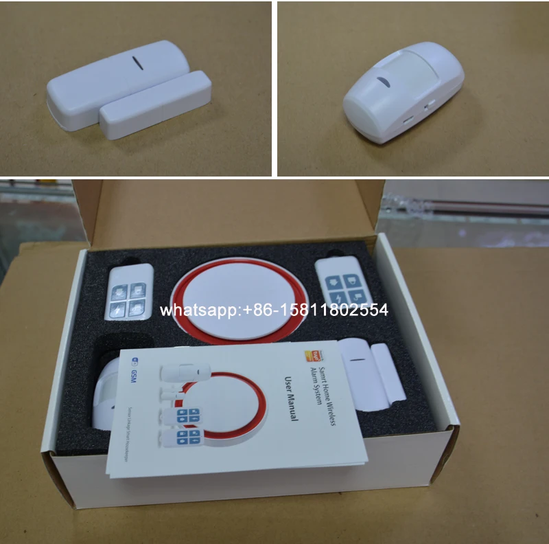 Домашняя умная беспроводная wifi сигнализация Tuya 433 МГц GSM сигнализация PIR детектор движения дверной контакт Открытый датчик Вспышка Сирена