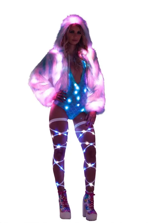 Светодиодное освещение короткая куртка пальто/Цветная куртка/сценический