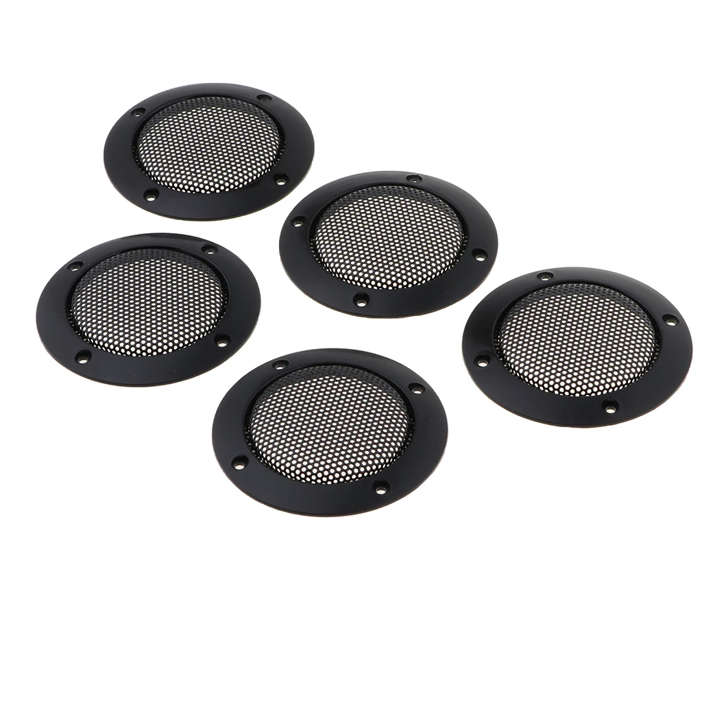 5 Pack 5 Inch Car Audio Speaker Metal Black Grill Cover Guard Protector Grille Universal