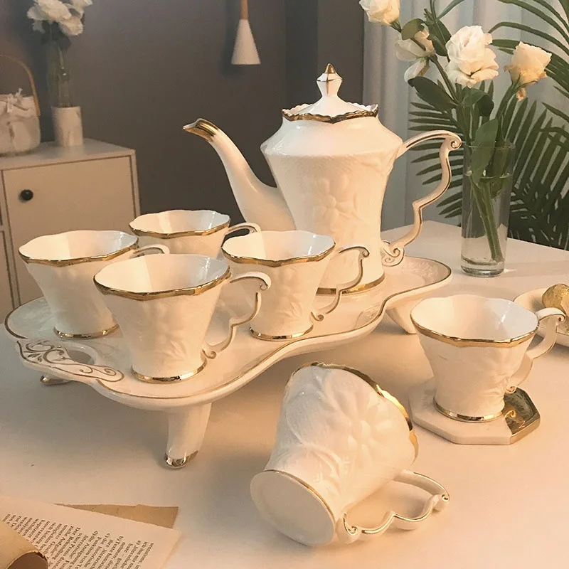 Европейский костяной фарфор, кофейная чашка, набор, домашний фарфор, гостиная, британский день, чайник, чашка, свадебный подарок