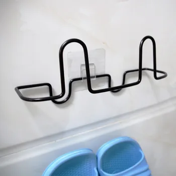 

Paste Wrought Iron Shoe Storage Rack Bathroom Slippers Storage Shelf Living Room Shoe Bracket Suction Wall Shoe Storage Rack