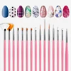 ROSALIND Manicure brushes Sets dotting pen acylic nail extension painting Nail brushes for nail art gel nail polish tools ► Photo 2/6
