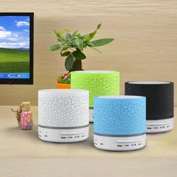 

Bluetooth Speaker Mini Wireless Loudspeaker Crack LED TF Card USB Subwoofer Portable MP3 Music Sound Column For PC Mobile Phone