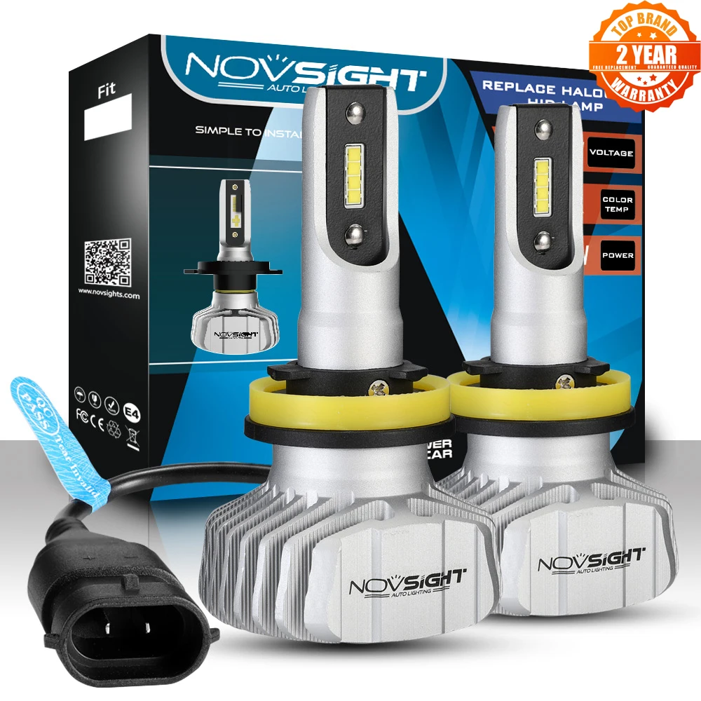 NOVSIGHT H4 светодиодный H7 H11 H8 9006 HB4 H1 H3 HB3 H9 9007 H13 лампы для автомобильных фар
