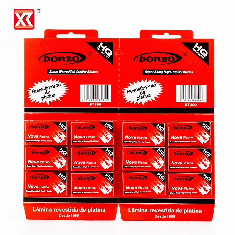

Xi rui doreo Double-Sided Old-Fashioned Stainless Steel for Manual Razor Blade Shaver 74 Hanging Card 60 Piece