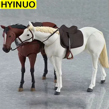 

About 16cm anime Figma horse Available in two colors white horse /brown horse simulation Movable horse hand model decoration Toy
