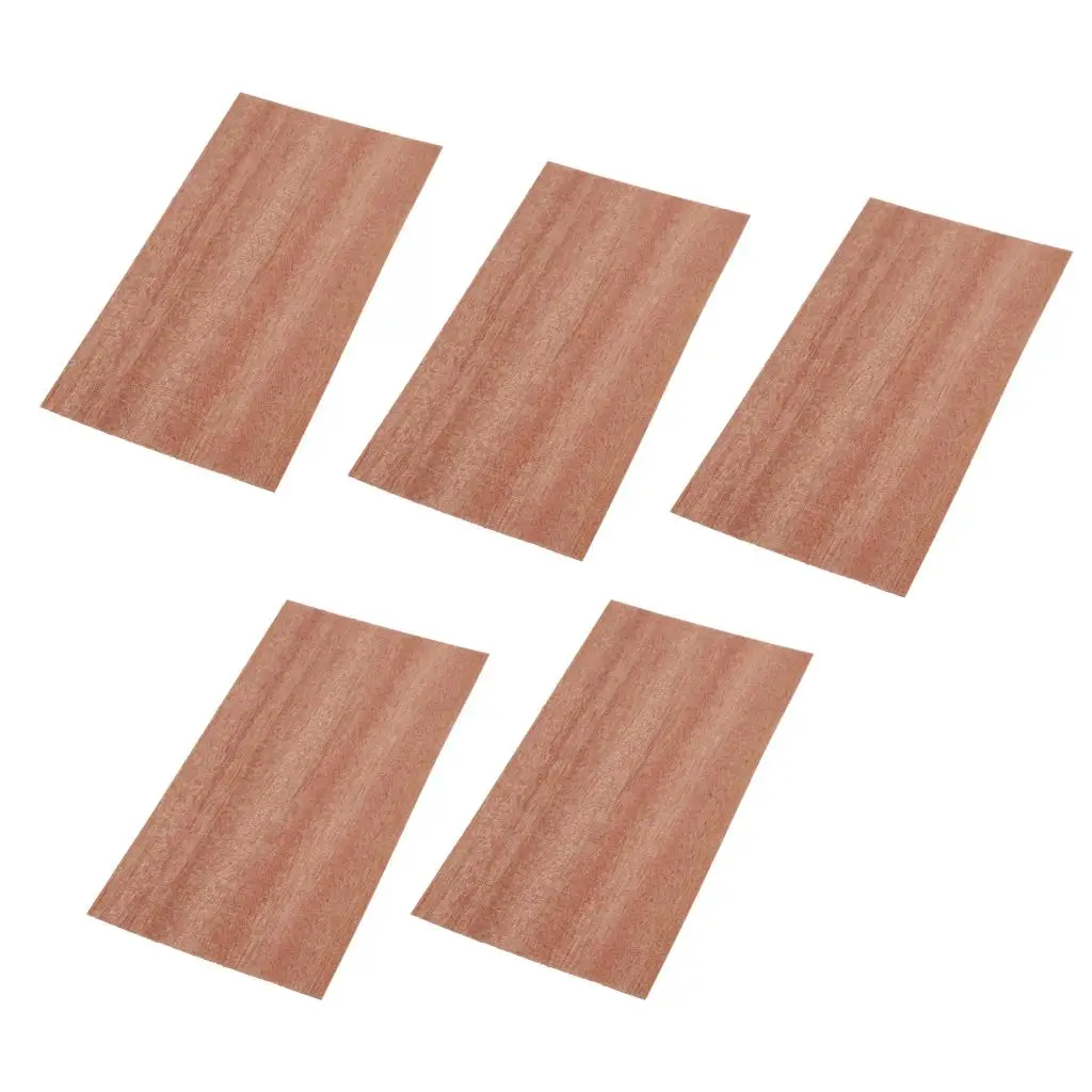 Set of 5pcs Guitar Wood Headplate Head Veneer Decor Guitar Shell Sheet Headplate Replacement Guitar Tool Parts Accs 