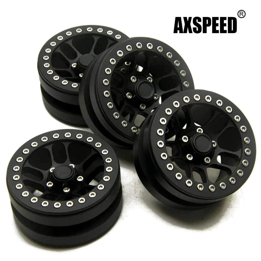AXSPEED черный 1/10 RC Гусеничный 1 9 дюймовый сплав Beadlock Колесные диски для SCX10 F350