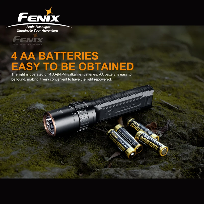  AA Torch Light Fenix LD42 1000 Lumens High-output Flashlight with Mechanical Rotary Switch - 4000036820873