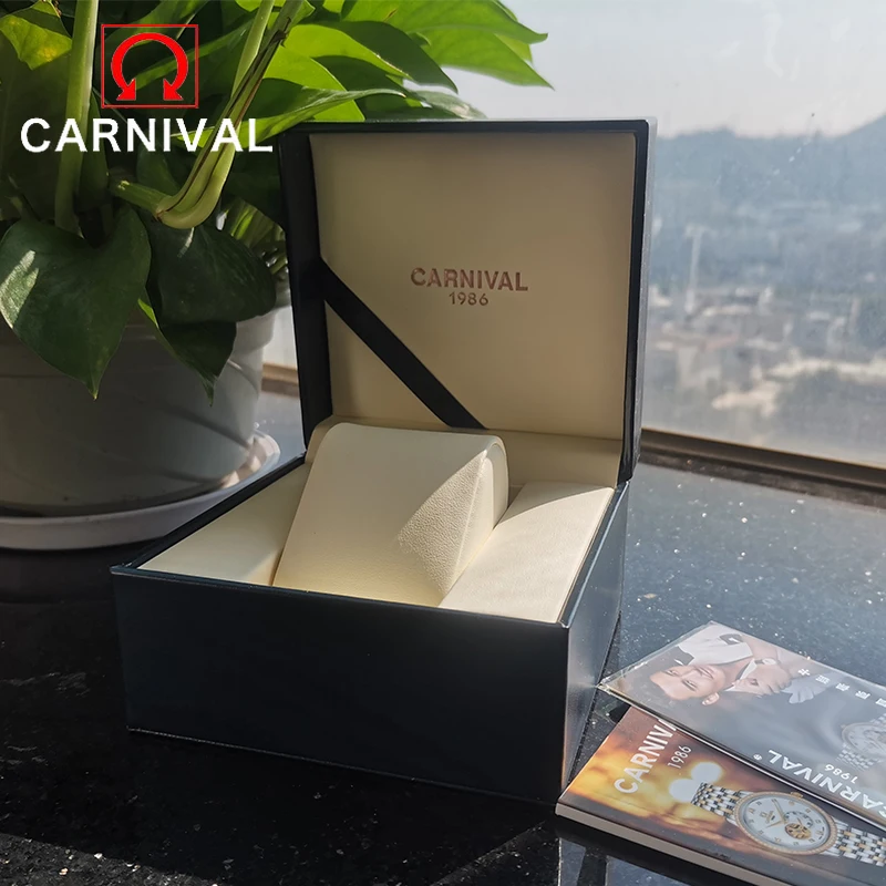 Оригинальная Высококачественная кожаная коробка для часов Carnival роскошные