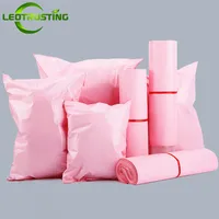 Light Pink Poly Mailer Adhesive Envelope Bag DIY Plastic Mailing Clothing Dress Gift Box Underwear Toys Shoes Packaging Pouches 1