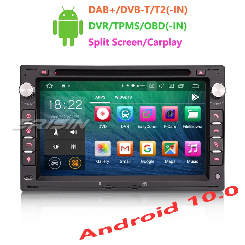 Erisin ES5186V 7 дюймов Android 10 0 Автомобильный GPS Радио OBD DAB + DVR USB для VW Golf Passat Polo сидение Bora
