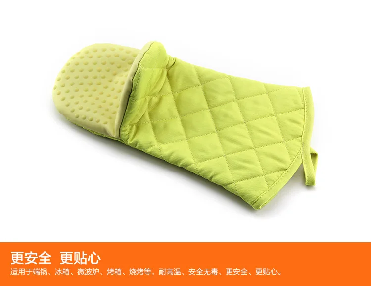 [Heat-Resistant 280-Degree] Lengthen Silicone Thermal Insulation Gloves High-temperature Resistant Thick Oven Heat Resistant Sli