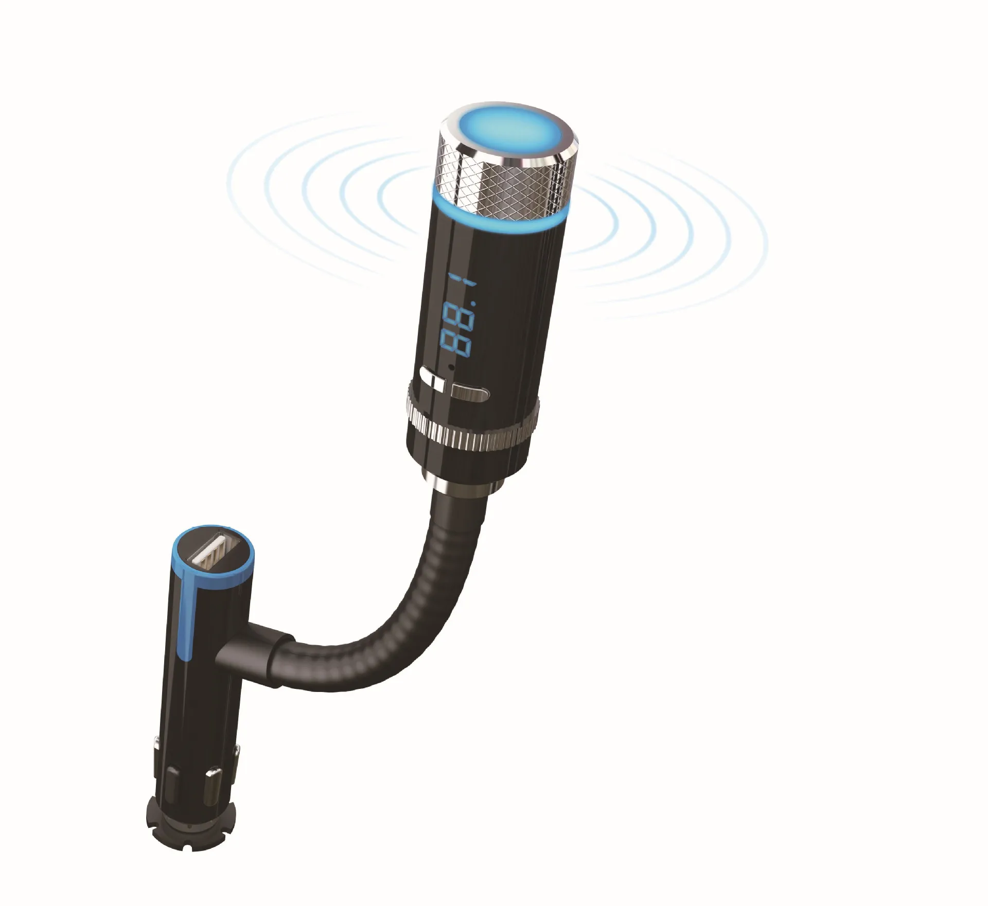 Автомобильный Bluetooth Handsfree на доске, аудио передатчик с USB, универсальный Bluetooth передатчик, светодиодный экран