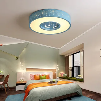 

Creative Warm Children's Lamp Bedroom LED Ceiling Lamp Simple Remote Control Color Change Boys and Girls Children's Room Lamp AC