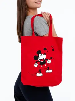 

Canvas bag "Mickey Mouse. Sing with Me ", Red unisex, Disney