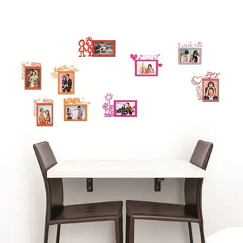 

Hot Festival Wall Sticker Beautiful Valentine Lover Photo Frame Wall Sticker Translucent PVC Popular Home Decoration