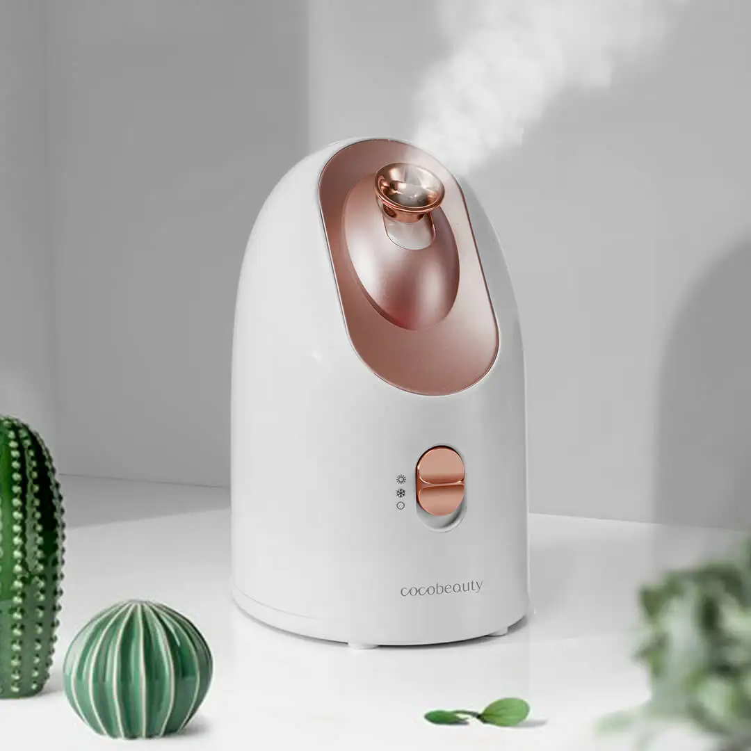 

Nanometer Cold & Hot Double Mist Sprayer Facial Steamer 220mL Facial Sauna Machine Skin Moisturizing Care 50Hz